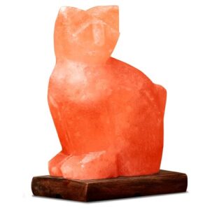 Cat Shape Himalayan Salt Lamp - Purifies Air & Decor