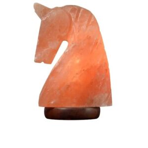 Pure Himalayan Salt Lamp Horse Shape with Wooden Base