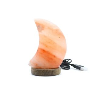 Natural Himalayan Salt Lamp Moon Shape with Dimmer