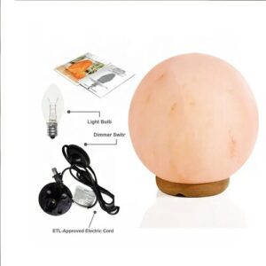 Wholesale Himalayan Ball Shaped Salt Lamps Wooden Base