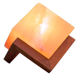 Natural Pink Himalayan Salt Lamp on Wooden Base Wholesale