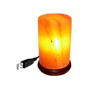 Mini USB Himalayan Salt Lamp Cylinder - Natural Pink Salt