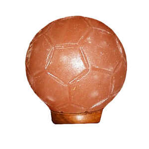 Himalayan Salt Lamp Football Design - Pink, Natural