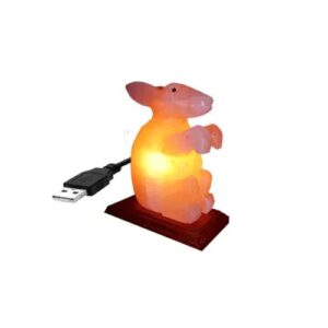 Wholesale USB Night Lamp: Himalayan Salt Rabbit Design