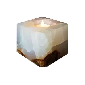 Himalayan Salt White Tea Light Candle Holder