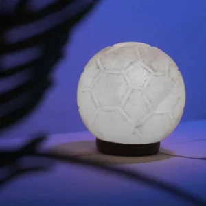 White Football Himalayan Salt Lamp – Special Design from Pakistan