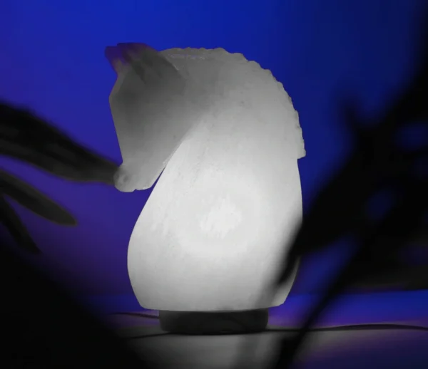 White Himalayan Salt Horse Lamp: Natural Purifier