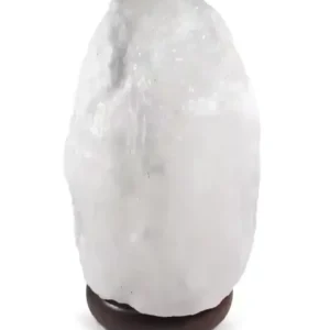 Himalayan Salt Crystal Rock Stone Lamp – White, natural design