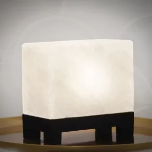 Himalayan Rectangle Shape Salt Lamp – White Crystal Light