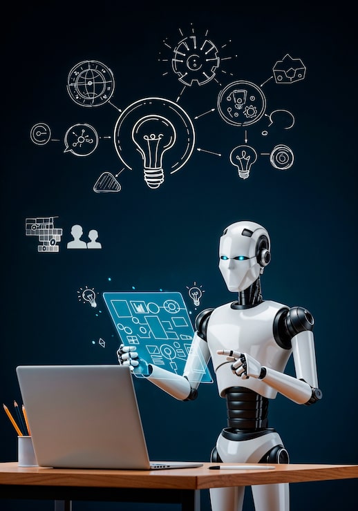 ai-robot-analyzing-data-with-futuristic-interface_23-2151977874